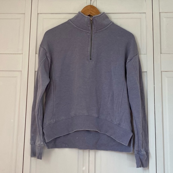 Hippie Rose Half Zip Smock Neck Sweatshirt GUC Size: S - Picture 1 of 6